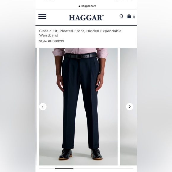Haggar Big & Tall E-CLO Stria Dress Pant - Picture 5 of 5